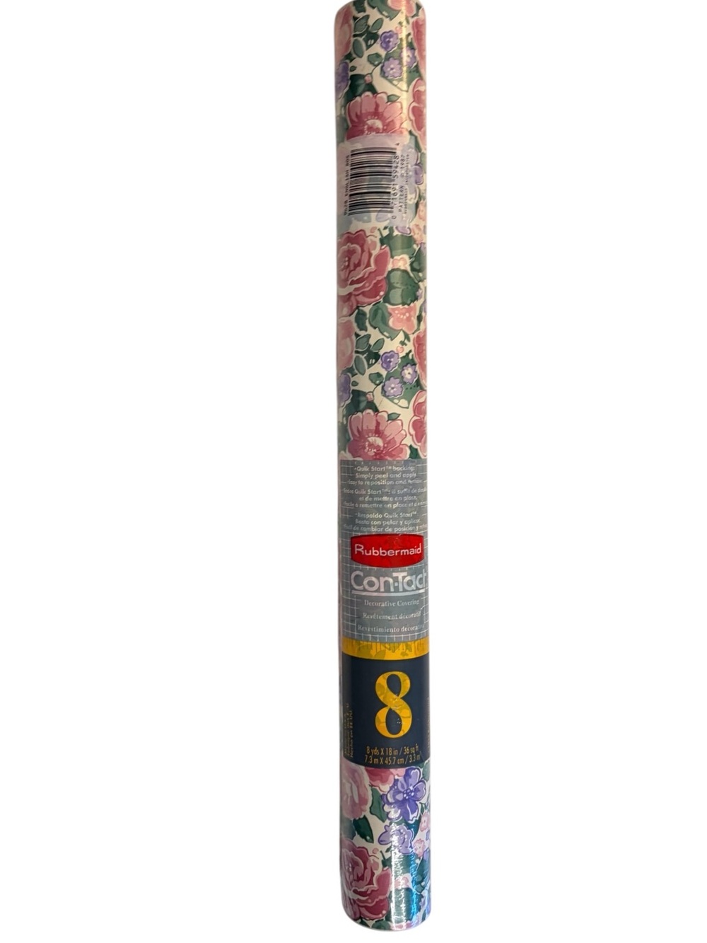 Rubbermaid Vintage 1987 Contact Paper 8 Yards English‎ Rose NWT
